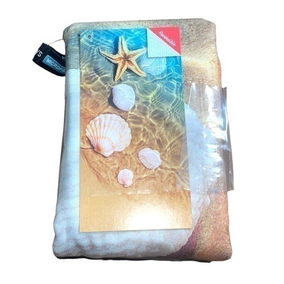 Whitley Willows Microfiber Printed Beach Towel - Shells - Picture 2 of 5